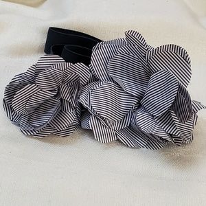 NWT LOFT Blue Stripe Flower Stretch Belt M #1328